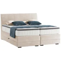 Boxspringbett 200/200 cm in Beige