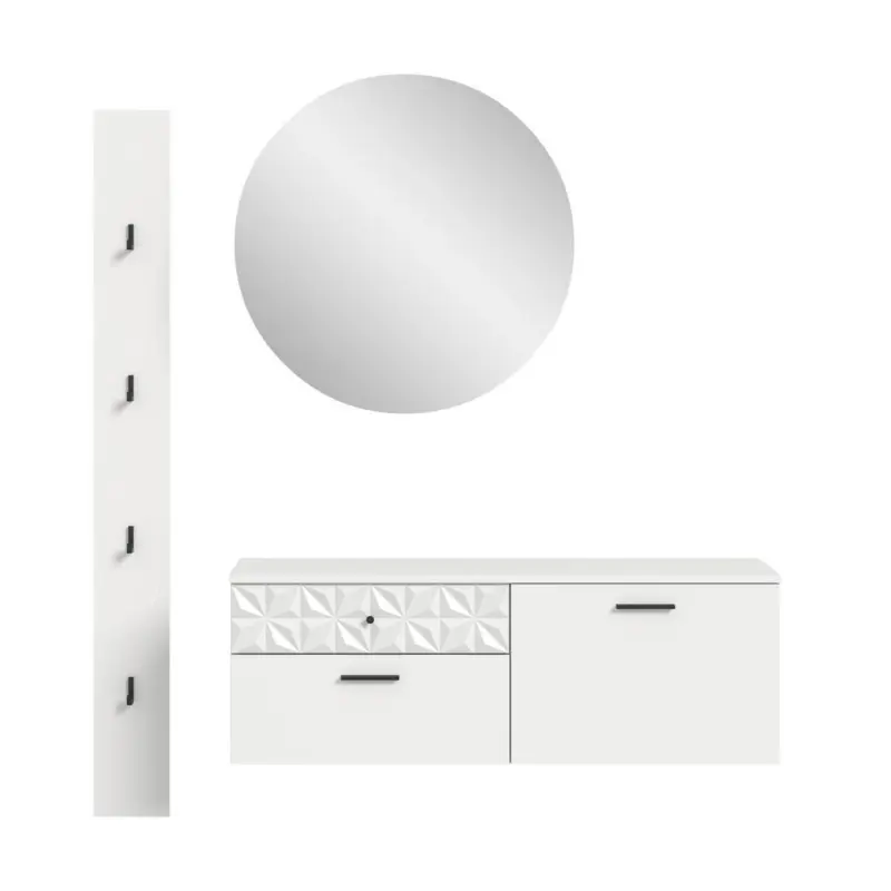 Garderobe 3-teilig in 141/192/34 cm