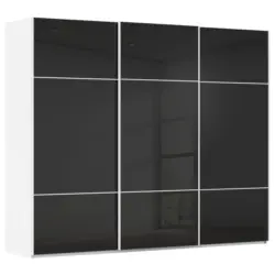 Schwebet&uuml;renschrank in Schwarz, Wei&szlig;