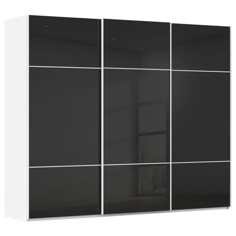 Schwebet&uuml;renschrank in Schwarz, Wei&szlig;