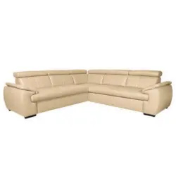 Ecksofa in Echtleder Beige 265/265 cm