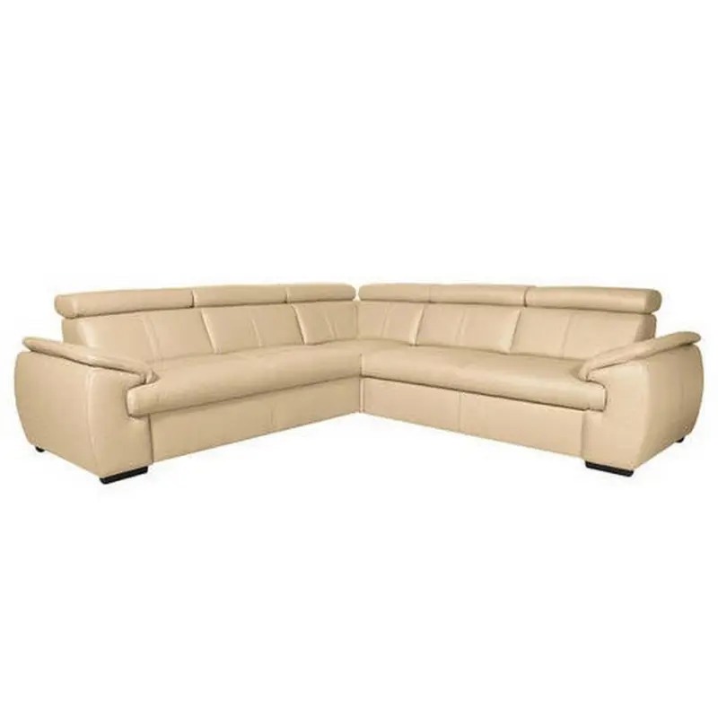 Ecksofa in Echtleder Beige 265/265 cm