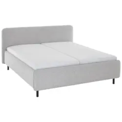 Polsterbett Grau, Hellgrau 160/200 cm