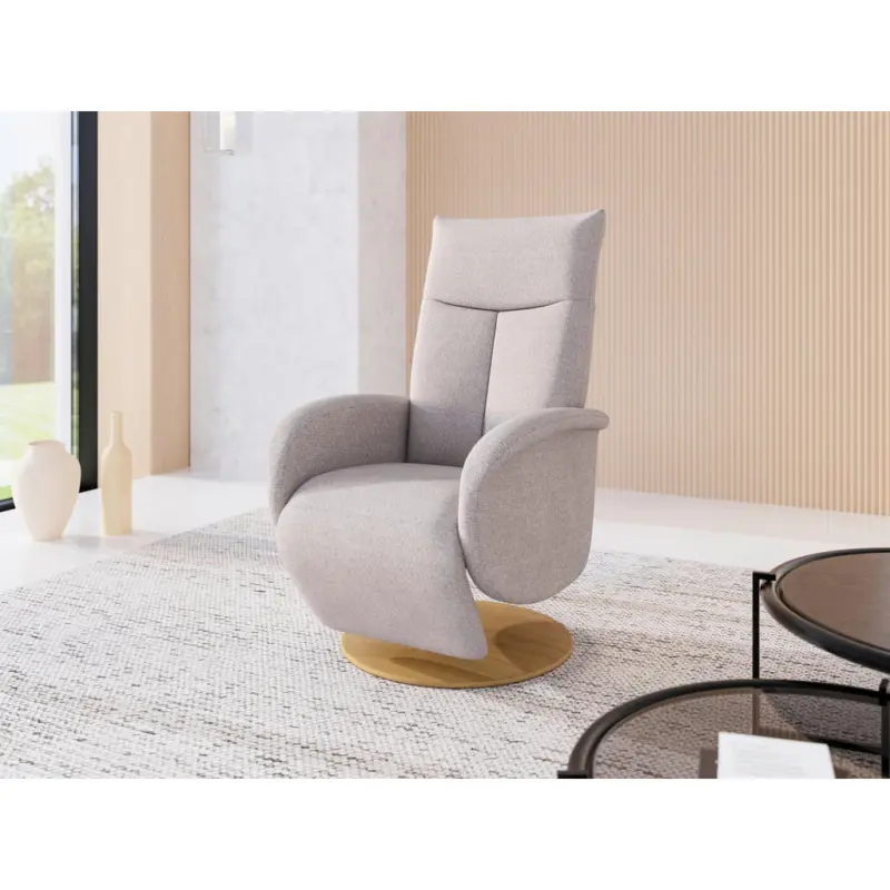 Relaxsessel in Textil Silberfarben