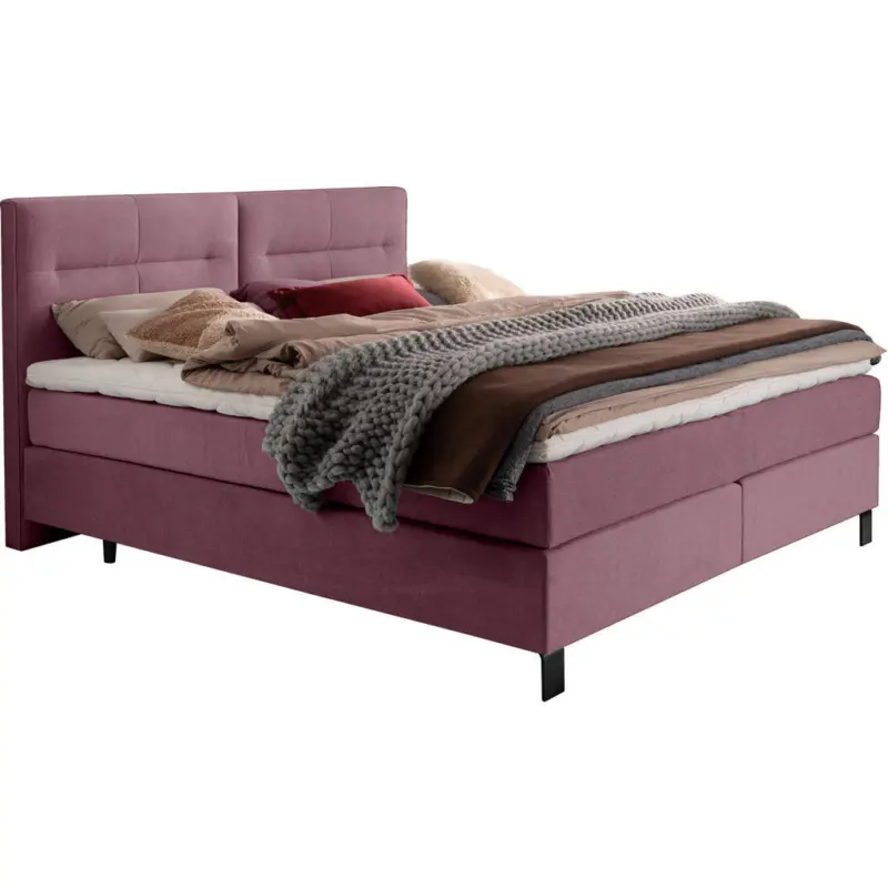 Boxspringbett 200/220 cm in Rosa
