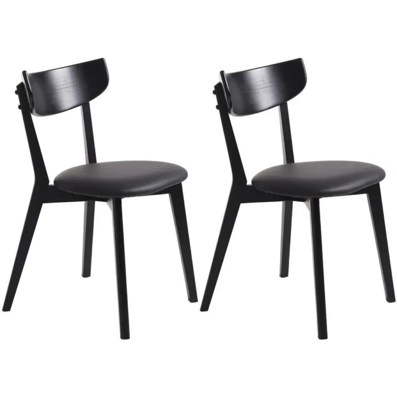 Stuhl-Set 2 St&uuml;ck Typenauswahl, abwischbar Lederlook