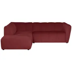 Ecksofa Livoli in Chenille Bordeaux 218/230 cm