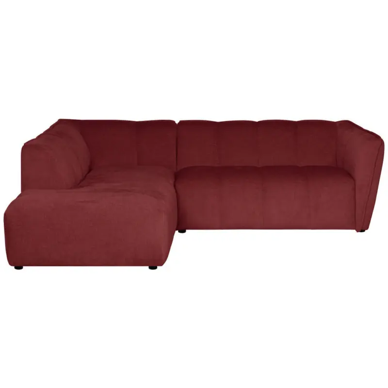 Ecksofa Livoli in Chenille Bordeaux 218/230 cm