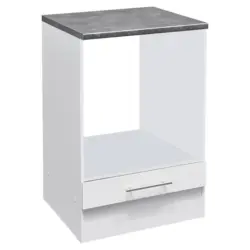 Herdumbauschrank 60/90/60 cm in Grau, Wei&szlig;