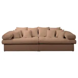 Bigsofa Naomi in Teddystoff Hellbraun