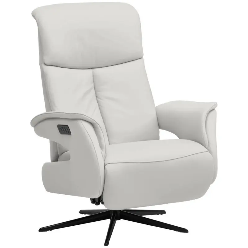 Relaxsessel in Leder Wei&szlig;