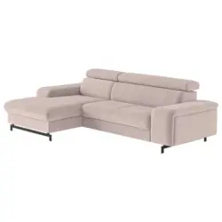 Ecksofa in Chenille Creme