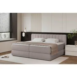 Boxspringbett 200/200 cm in Taupe