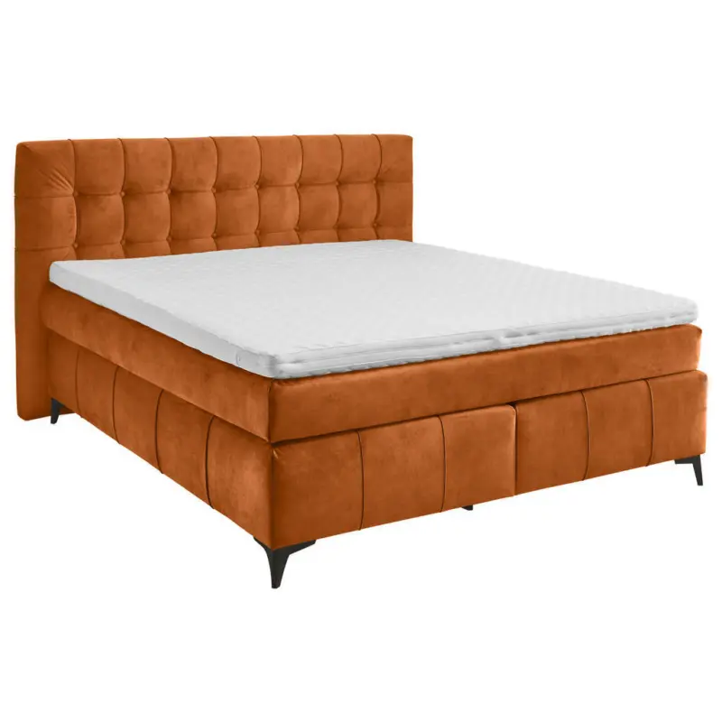 Boxspringbett 180/200 cm in Cognac