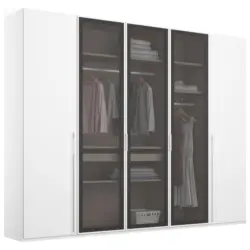 Dreht&uuml;renschrank in Grau, Wei&szlig;