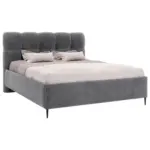 XXXLutz Lauterach - Ihr M&ouml;belhaus bei Bregenz Polsterbett gepolstertes Kopfteil, Lattenrost Anthrazit 200/200 cm