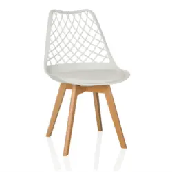 Besucherstuhl in Wei&szlig;