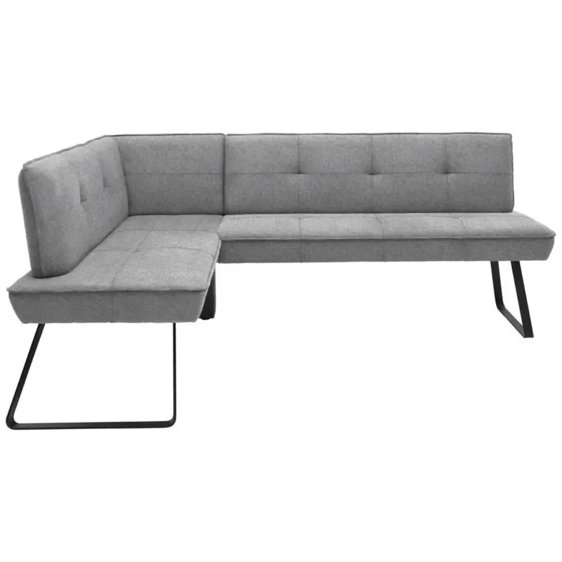 Eckbank 157/169 cm in Grau, Schwarz