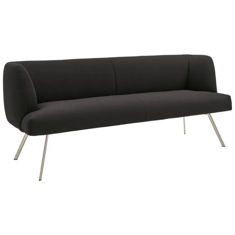 Sitzbank 170/87/64 cm in Anthrazit, Edelstahlfarben