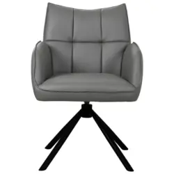 Armlehnstuhl Sitzfl&auml;che 360&deg; drehbar, automatische R&uuml;ckholfunktion Echtleder