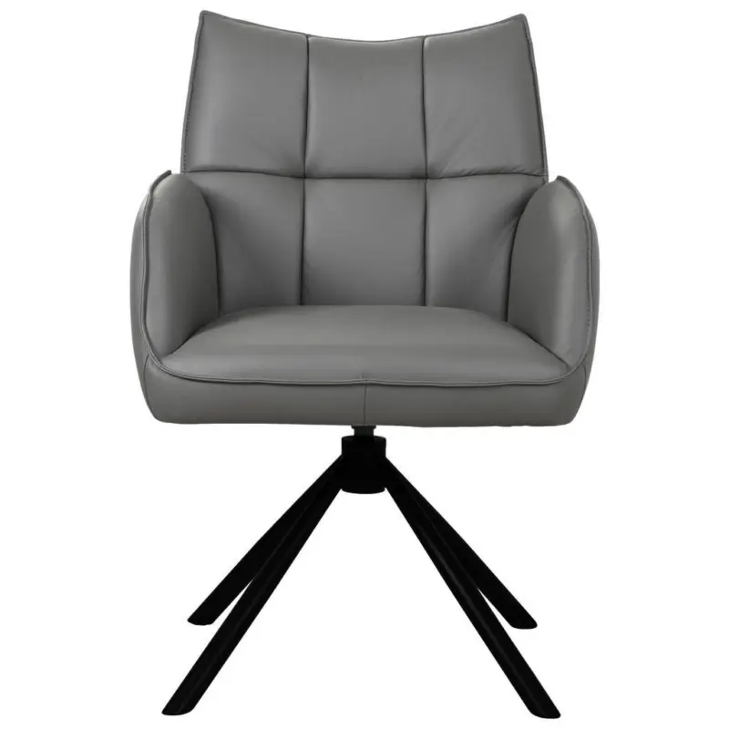 Armlehnstuhl Sitzfl&auml;che 360&deg; drehbar, automatische R&uuml;ckholfunktion Echtleder