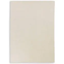 Handwebteppich 140/200 cm Wei&szlig;