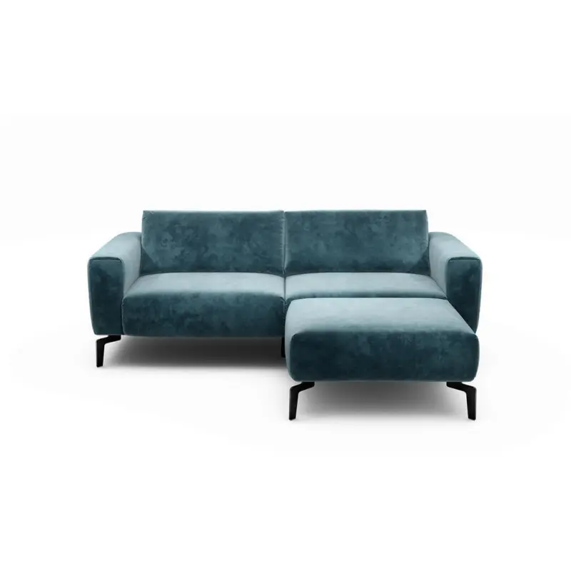 2,5-Sitzer inkl. Hocker Cosy in Samt Blau