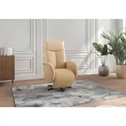 Relaxsessel in Leder Cappuccino