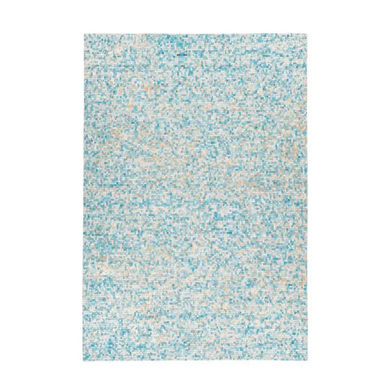 Flachwebeteppich 160/230 cm Finish 125 T&uuml;rkis / Gold T&uuml;rkis, Goldfarben