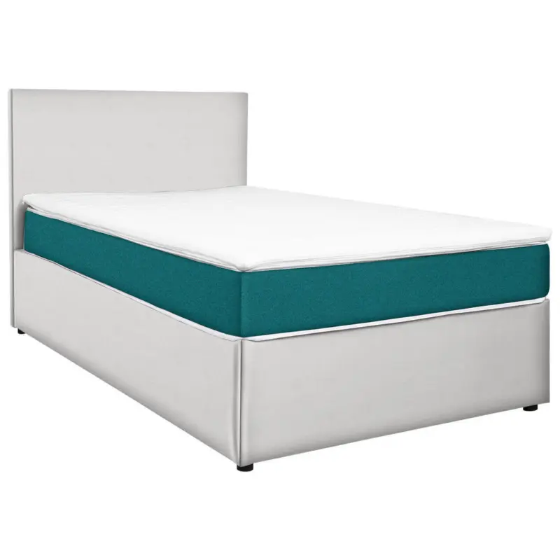 Boxbett 120/200 cm in T&uuml;rkis, Wei&szlig;
