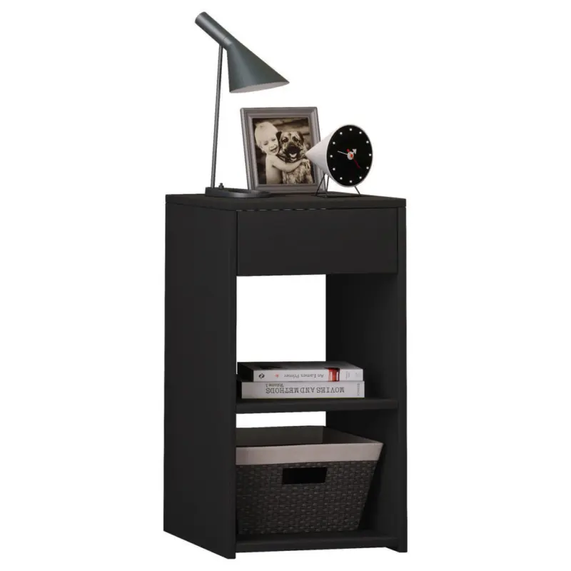 Nachtk&auml;stchen 35/65/35 cm in Schwarz