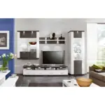 XXXLutz Lauterach - Ihr M&ouml;belhaus bei Bregenz Wohnwand in Graphitfarben, Wei&szlig; 237,5/206/50 cm