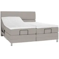 Boxspringbett 180/200 cm in Greige