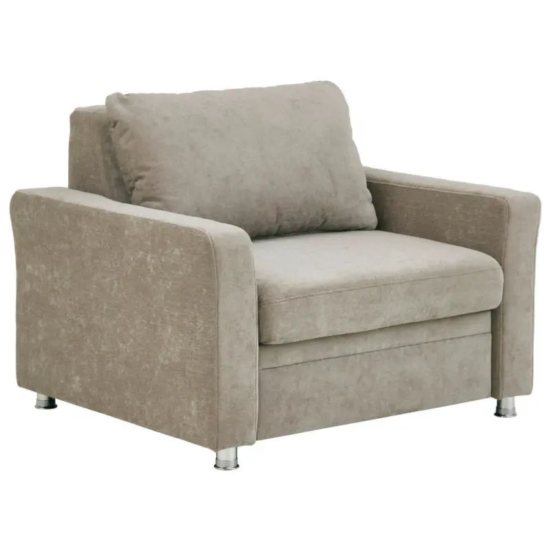 Schlafsessel in Chenille Hellbraun