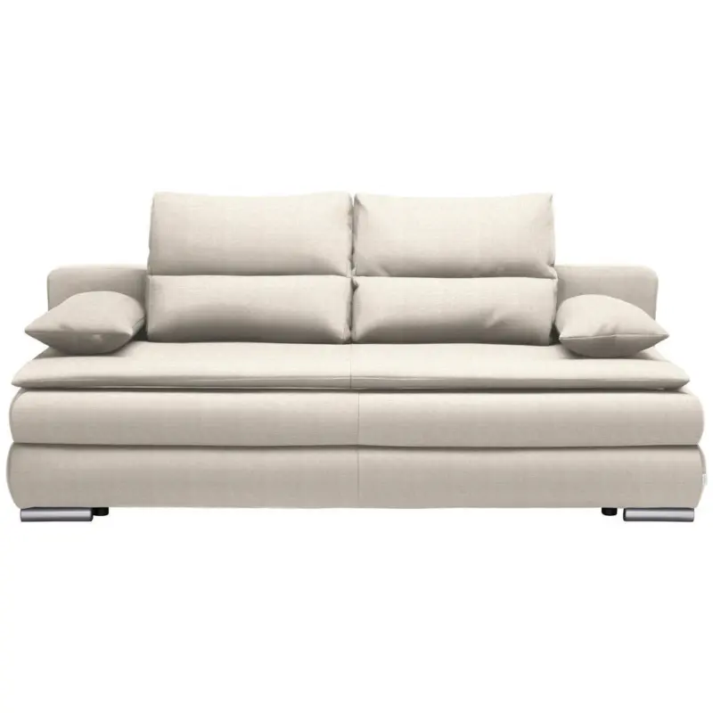 Schlafsofa in Webstoff Beige
