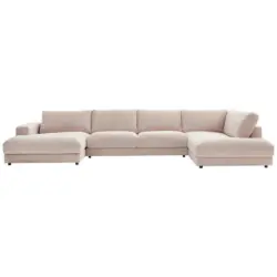 Wohnlandschaft in Cord Taupe