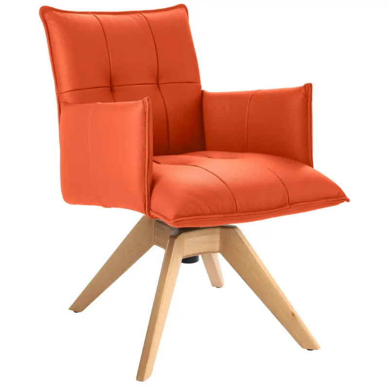 Armlehnstuhl Beinauswahl, Lederauswahl, Stoffauswahl, Sitzfl&auml;che 360&deg; drehbar Echtleder