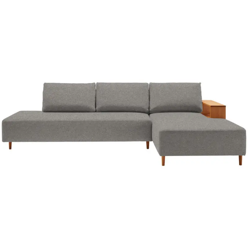 Ecksofa in Flachgewebe Grau