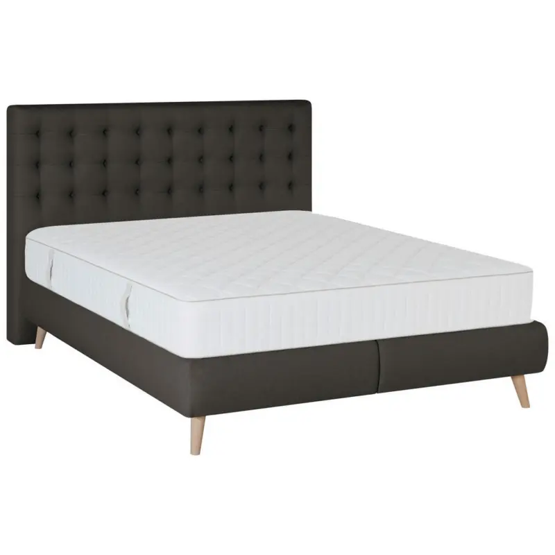 Boxspringbett 140/200 cm in Anthrazit