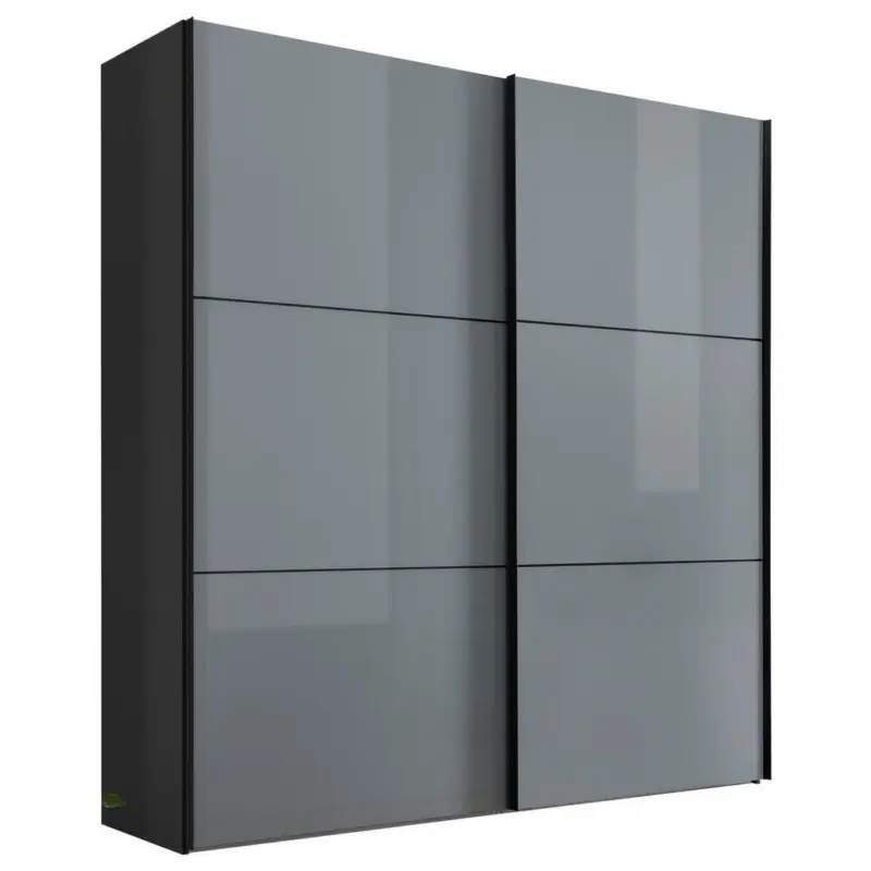 Schwebet&uuml;renschrank in Hellgrau, Dunkelgrau