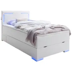 Boxspringbett 120/200 cm in Wei&szlig;