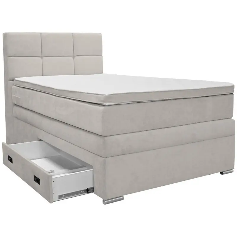 Boxspringbett 120/200 cm in Grau