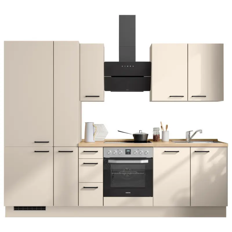 K&uuml;chenblock 270 cm in Eichefarben, Sandfarben