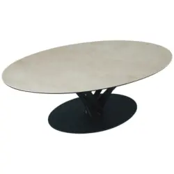 Couchtisch in Metall, Glas, Keramik 120/70/42 cm