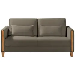 Schlafsofa in Cord Braun, Buchefarben