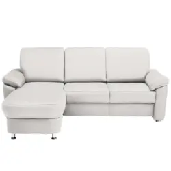 Ecksofa in Flachgewebe Creme 163/250 cm