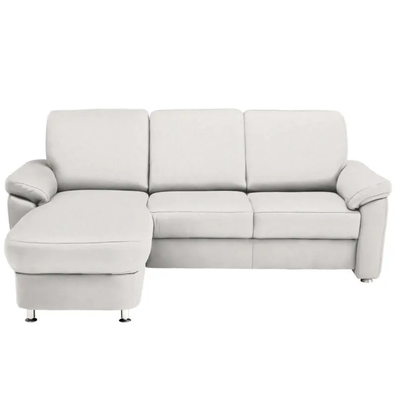 Ecksofa in Flachgewebe Creme 163/250 cm