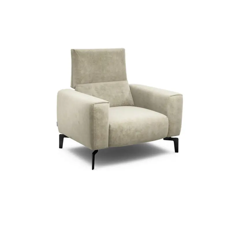 Sessel in Samt Naturfarben