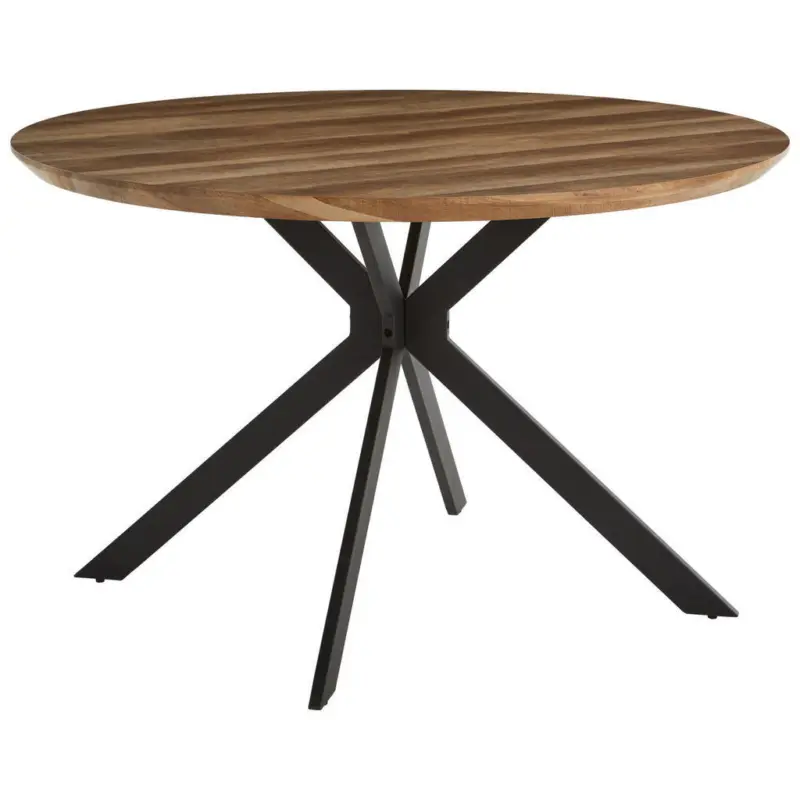 Esstisch in Metall, Holzwerkstoff