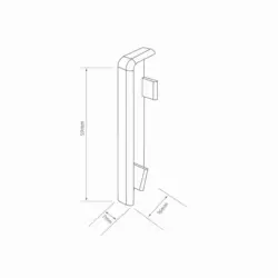 Sockelleitenendst&uuml;ck Eiche Grau, Eichefarben